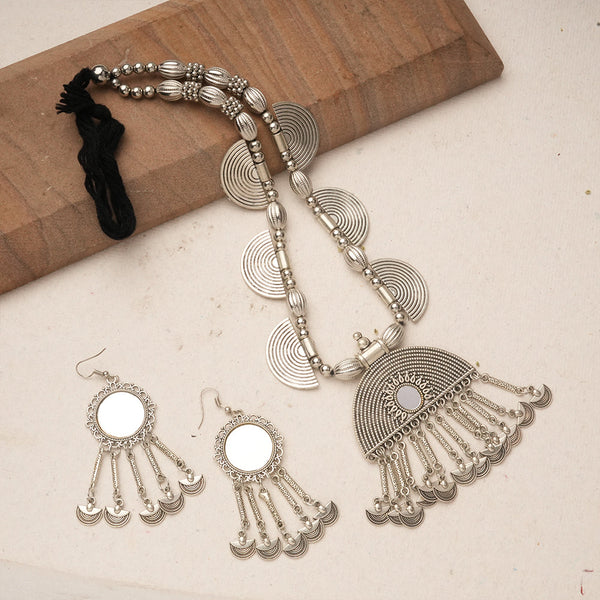 Ratnavali- Oxidised Necklace