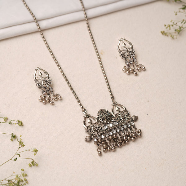 Beautiful Brass Oxidised Neckpiece set