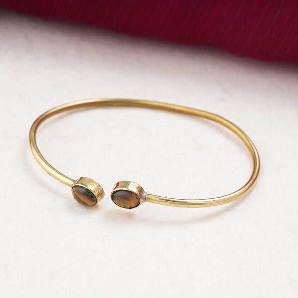 Trisha- Stone Studded Golden Bracelet(Brown)