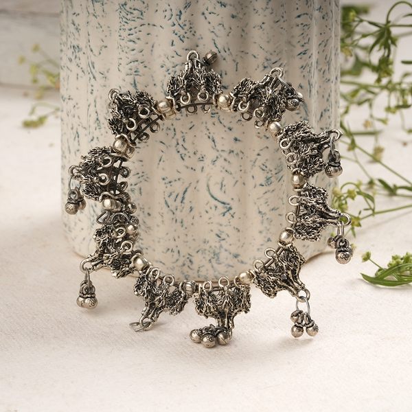 Jhilmil- Oxidised brass bracelet.
