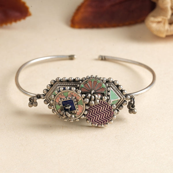 Hemal- Silver oxidised Bracelet