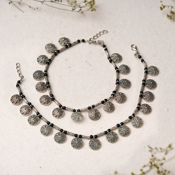Black Beads studded Charm Bracelet