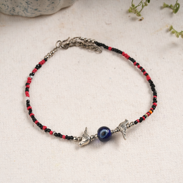 NazarPakshi- Oxidised beaded anklet