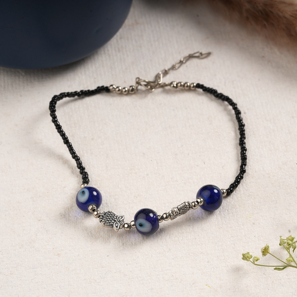 RakshaDrishti- Oxidised beaded anklet