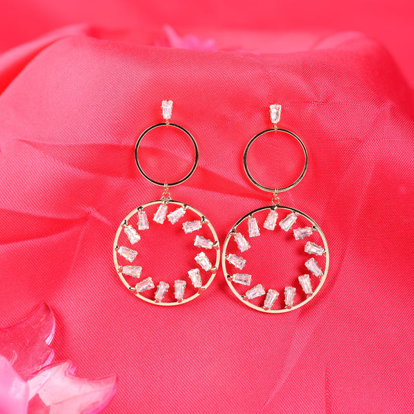 Round Hanging Earrings