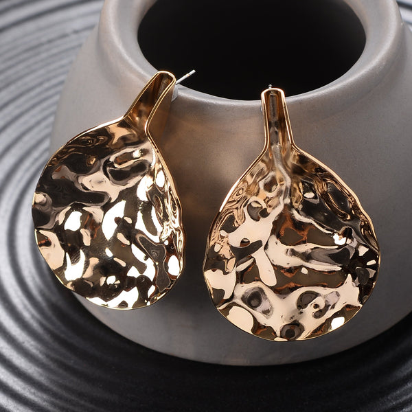 Golden Hammered Earrings