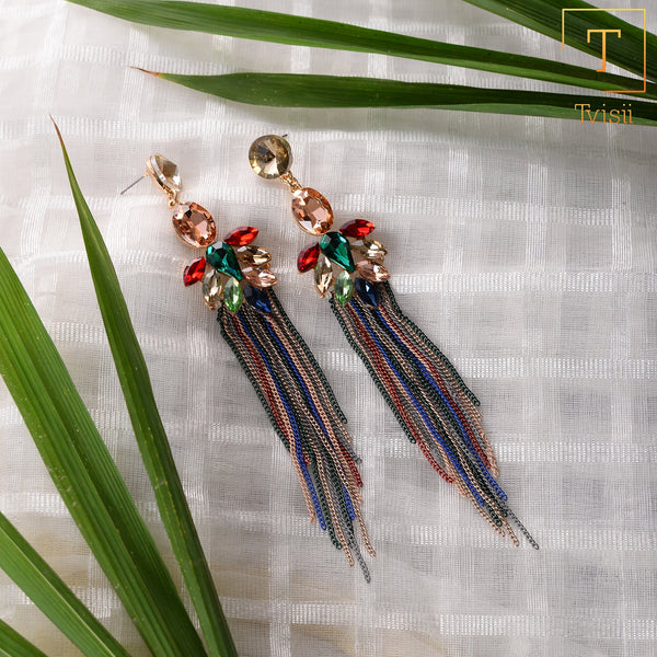 Multicolour Chain Earrings