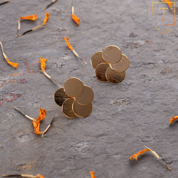 Golden Coin Studs