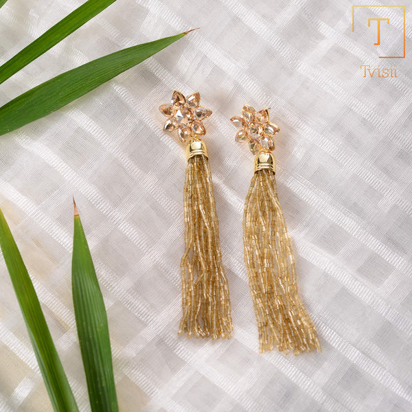 Golden PIpe Earrings