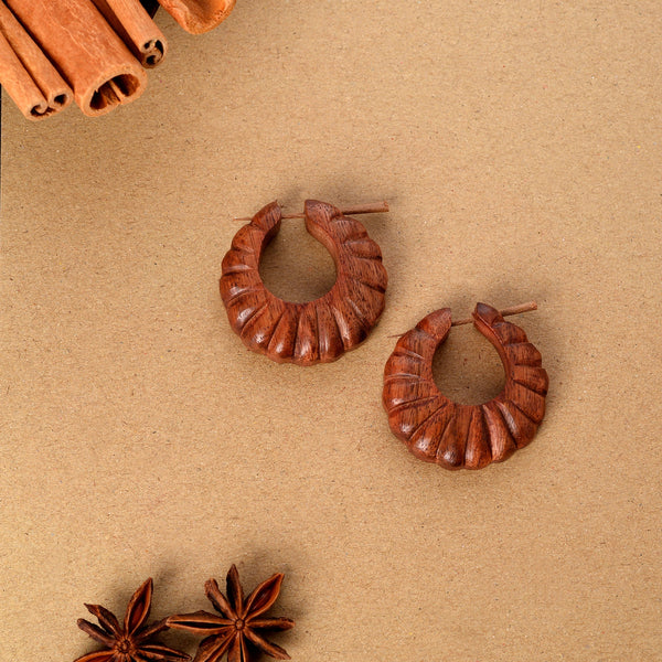 Wooden Loop Earrings