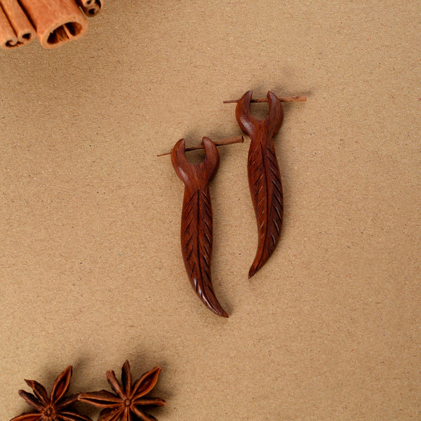 Wooden Loop Earrings