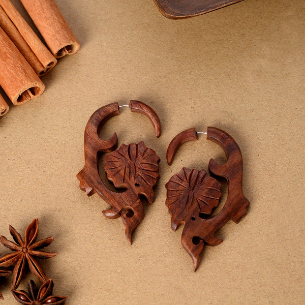 Wooden Loop Earrings