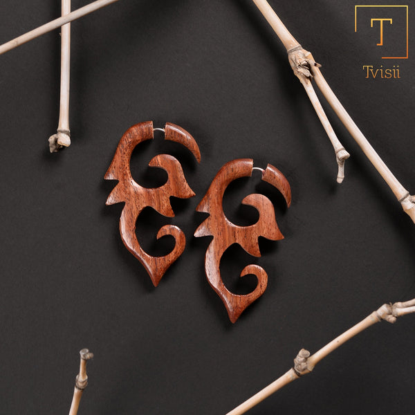 Wooden earrings