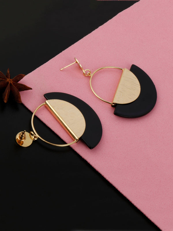 Semi circular wooden Earrings