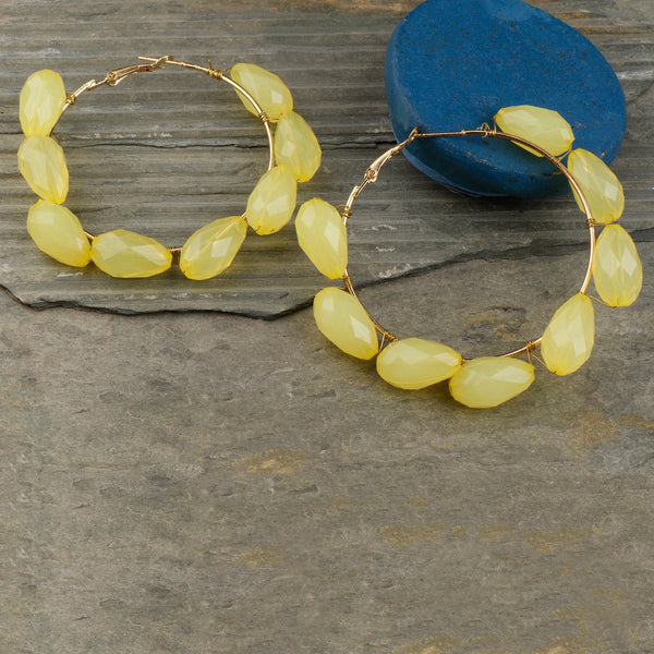 Yellow Loops Earrings