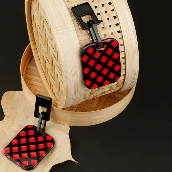 Red& Black Fancy  Earrings