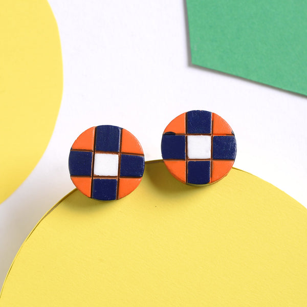 Amra- Handcrafted Clay Stud Earrings