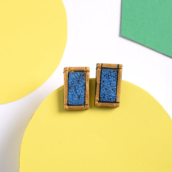 Juhi- Handcrafted Clay Stud Earrings
