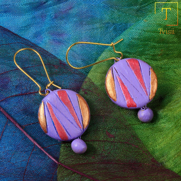 Sohni- Handcrafted Clay Dangler Earrings