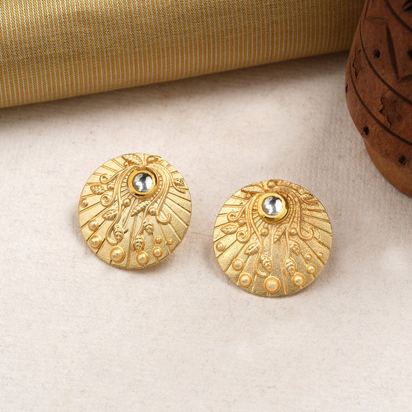 Rhea- Kundan Studded Stud Earrings