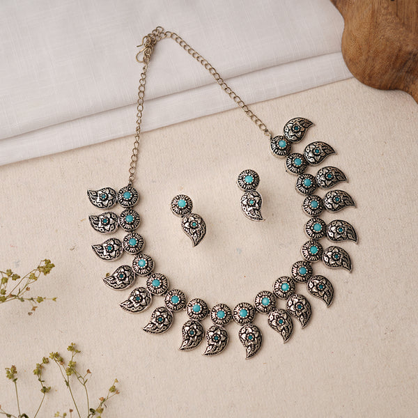 Oxidised Neckpiece Set