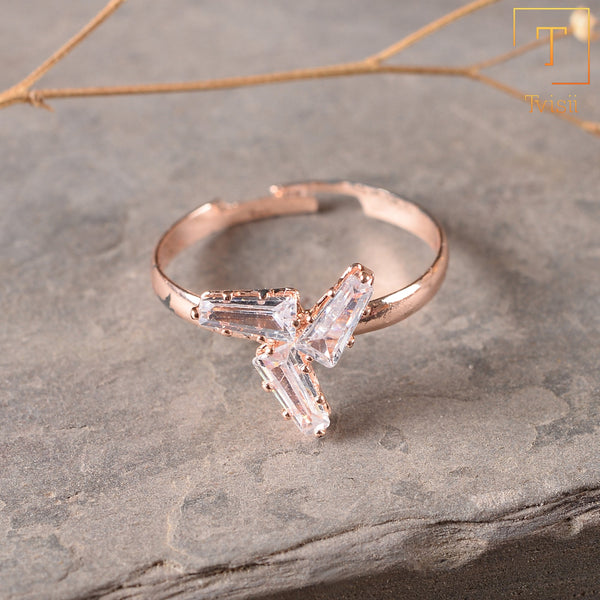 Rosegold Star Fancy Rings