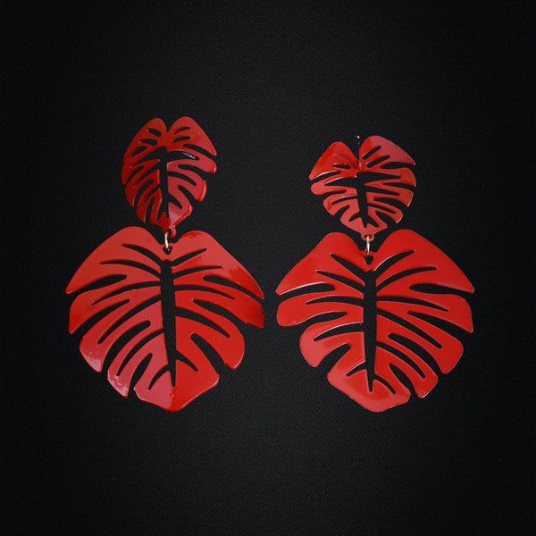 Red Leaves Earrings