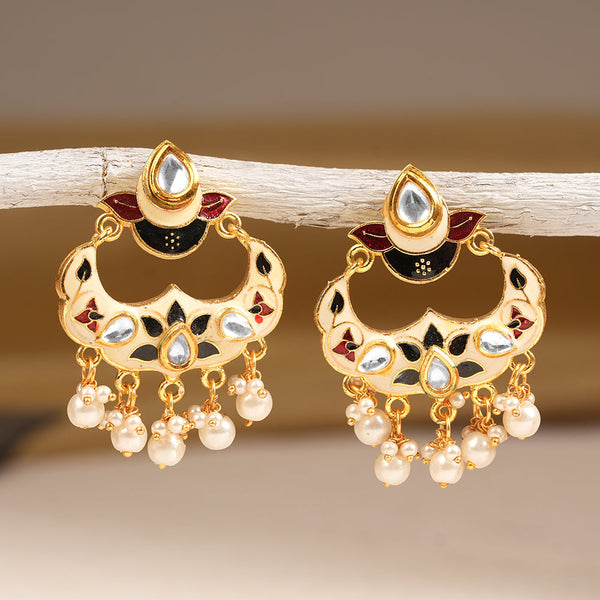 Aanya- Hanging Pearls Dangler Earrings