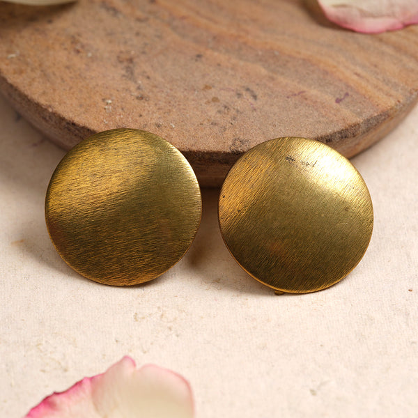 Shaina- Golden Stud Earrings