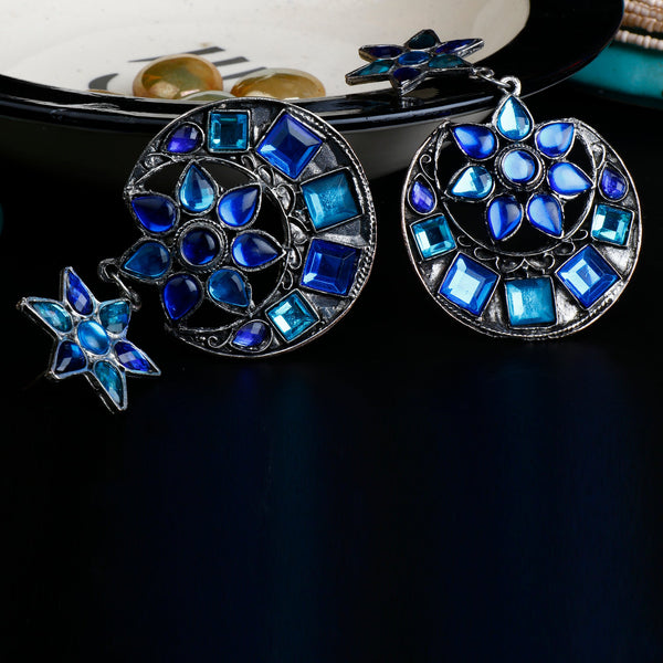 Half Moon Blue  Jhumki