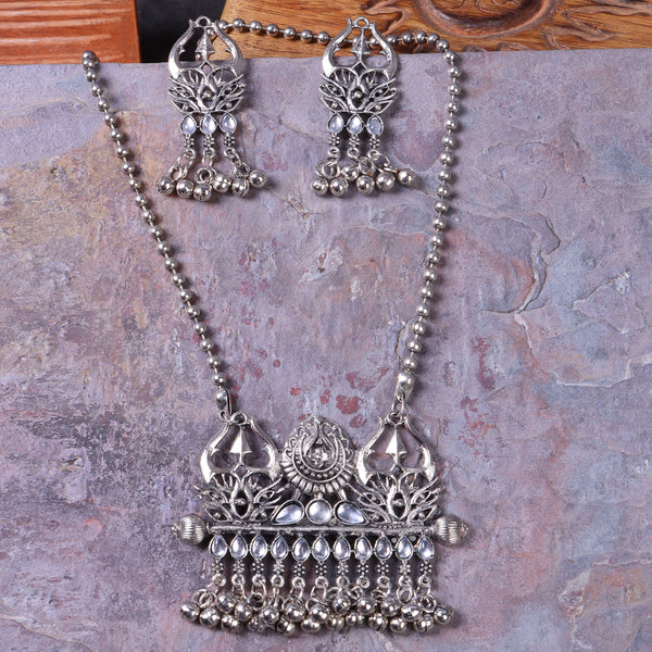 Beautiful Brass Oxidised Neckpiece set