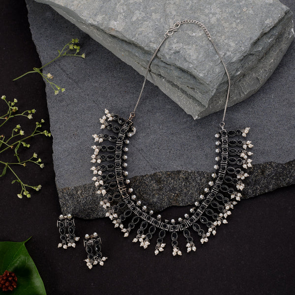 Oxidised Necklace Set