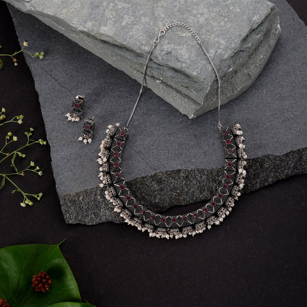 Oxidised Necklace Set