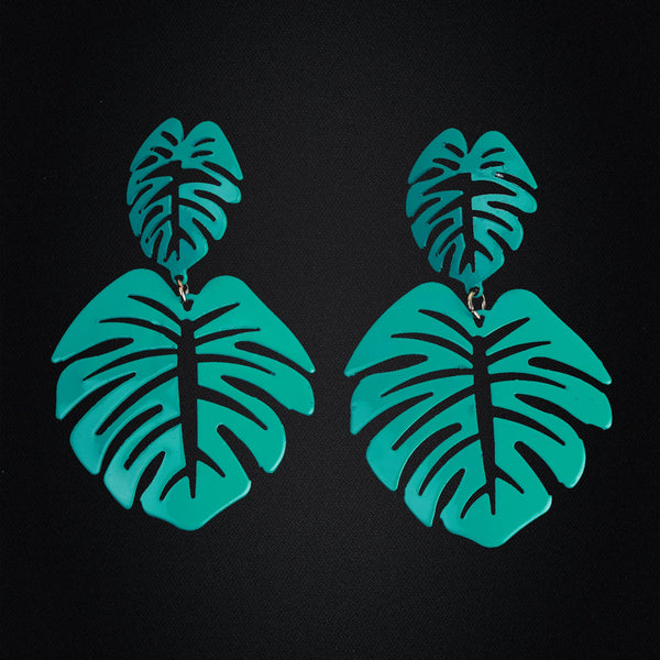 Green Leafy Earrings