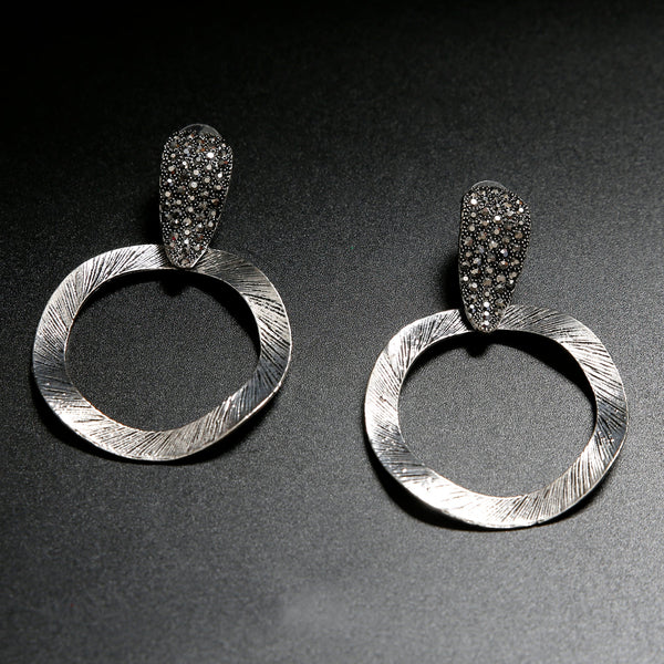 Metallic jacket Earring