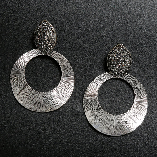 Metallic jacket Earring