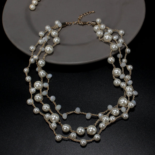 Multilayer Pearl Necklace