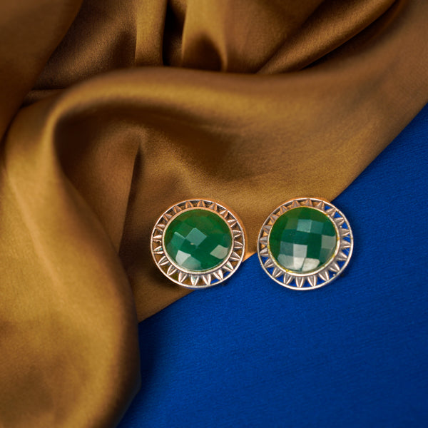 Green Diamond Stud Earring