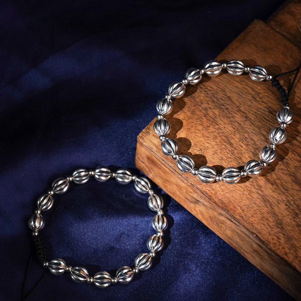 Threaded Brass Beads Bracelet