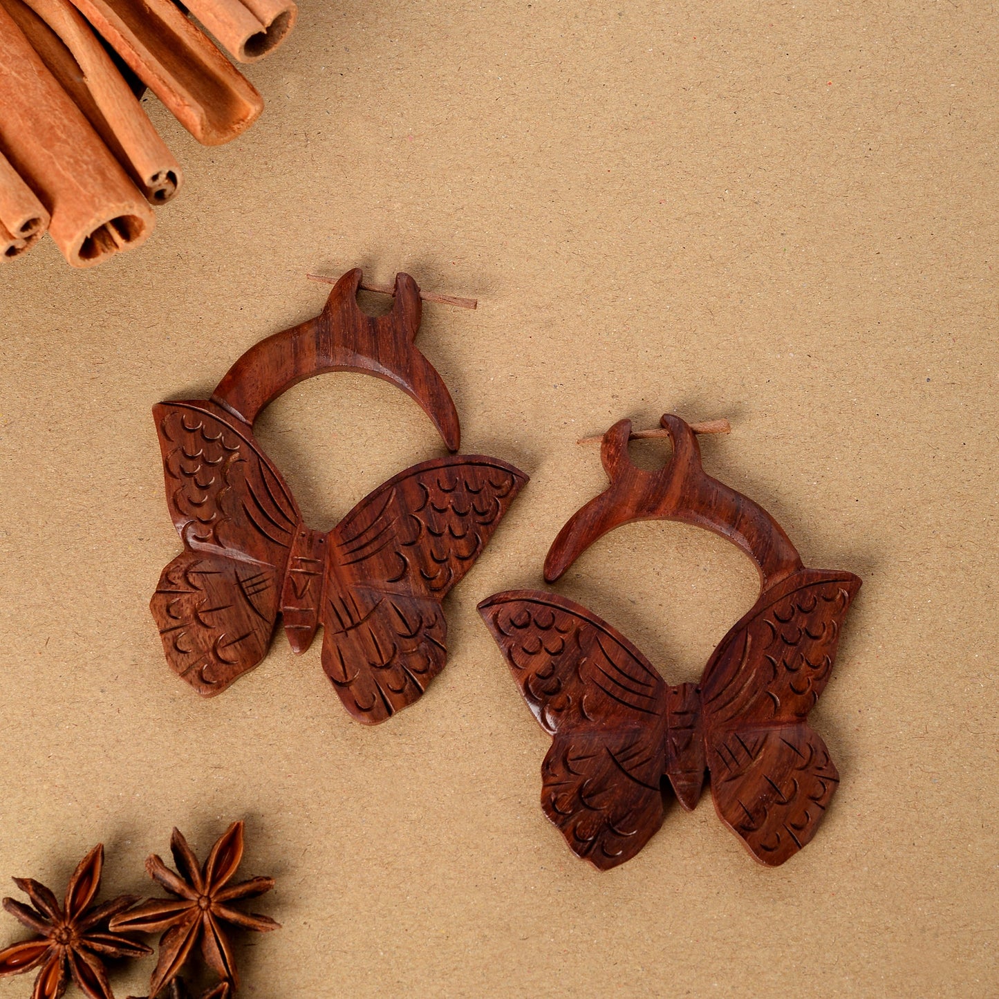 Wooden  Loop Earrings
