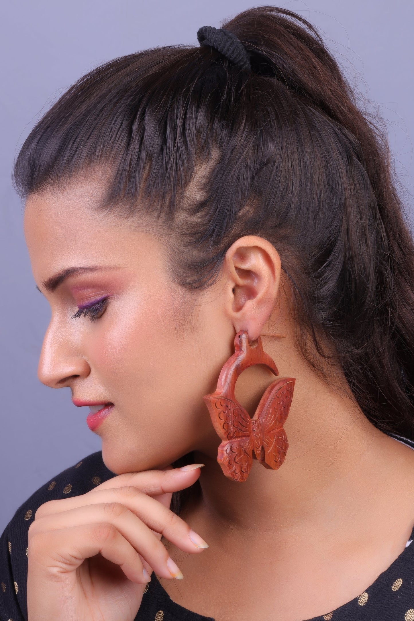 Wooden  Loop Earrings